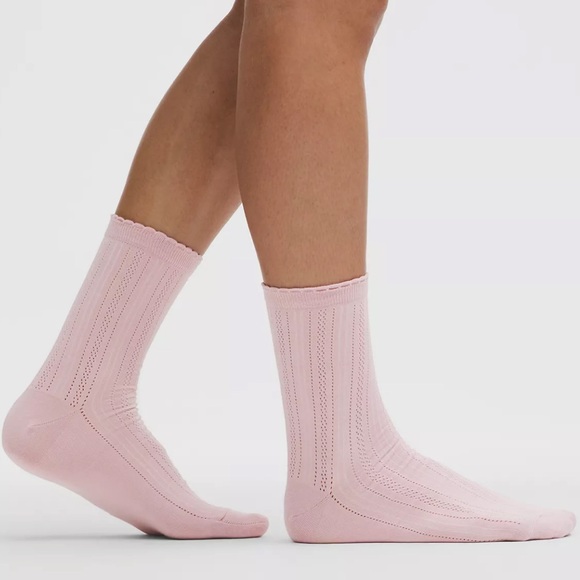 Lululemon NWT Pointelle Socks Size L Pink Haze - Picture 8 of 10